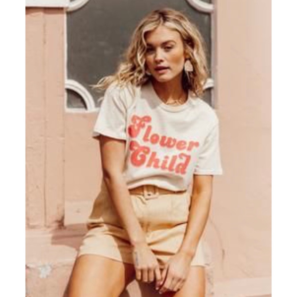 Flower Child cotton graphic Tee